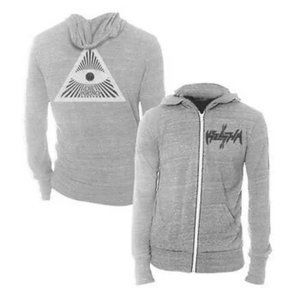 Gray Ke$ha 'Die Young' Zip-Up Hoodie with Pockets